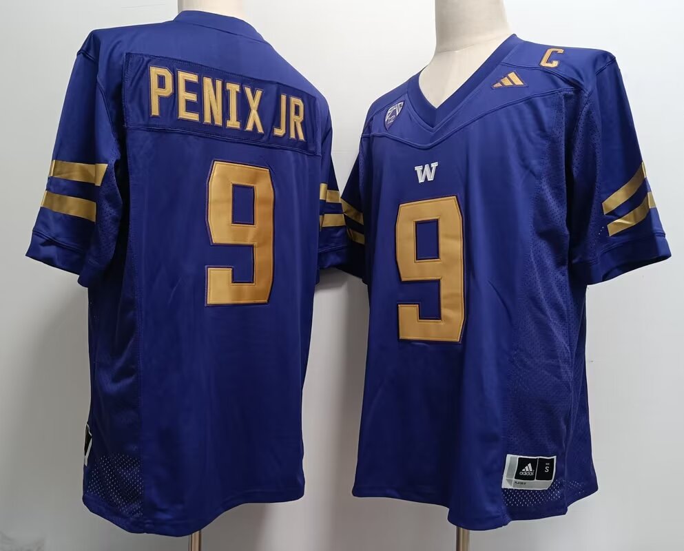 2024 NCAA Men Toronto Huskies #9 Michael Penix Jr blue nike jerseys->ncaa teams->NCAA Jersey